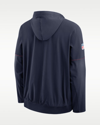 New England Patriots Sideline Anorak Men's Nike NFL 1/2-Zip Hooded